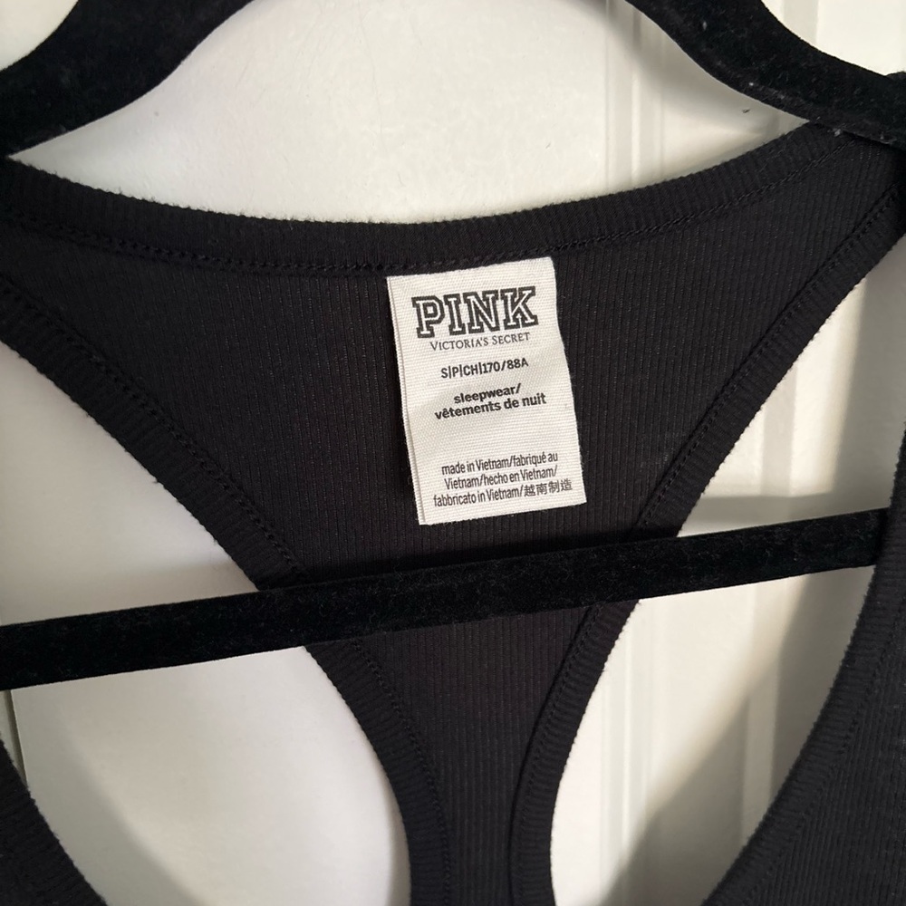 PINK Victoria's Secret Black Tank Top - Picture 3 of 3